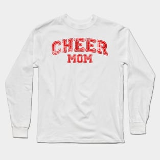 Cheer Mom Jersey Vintage Red Long Sleeve T-Shirt